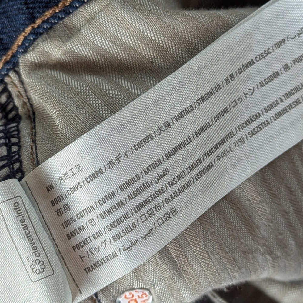 Abercrombie & Fitch Barrel Jeans 32 Mid Rise Dark Wash Horseshoe Denim - Picture 8 of 14